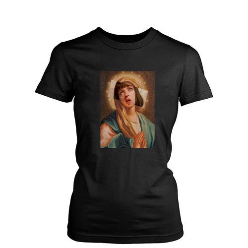 Pulp Fiction Uma Thurman Virgin Marry Retro Womens T-Shirt Tee