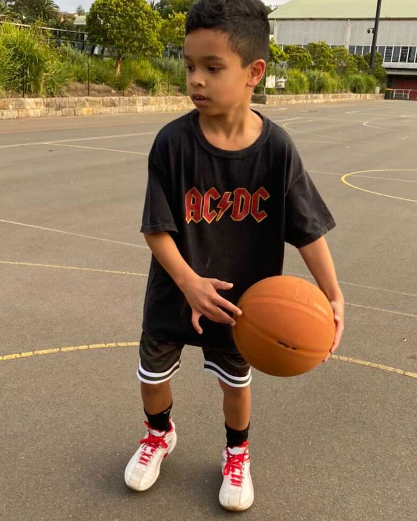 AC/DC ACDC Kid's Logo Vintage T-Shirt Black