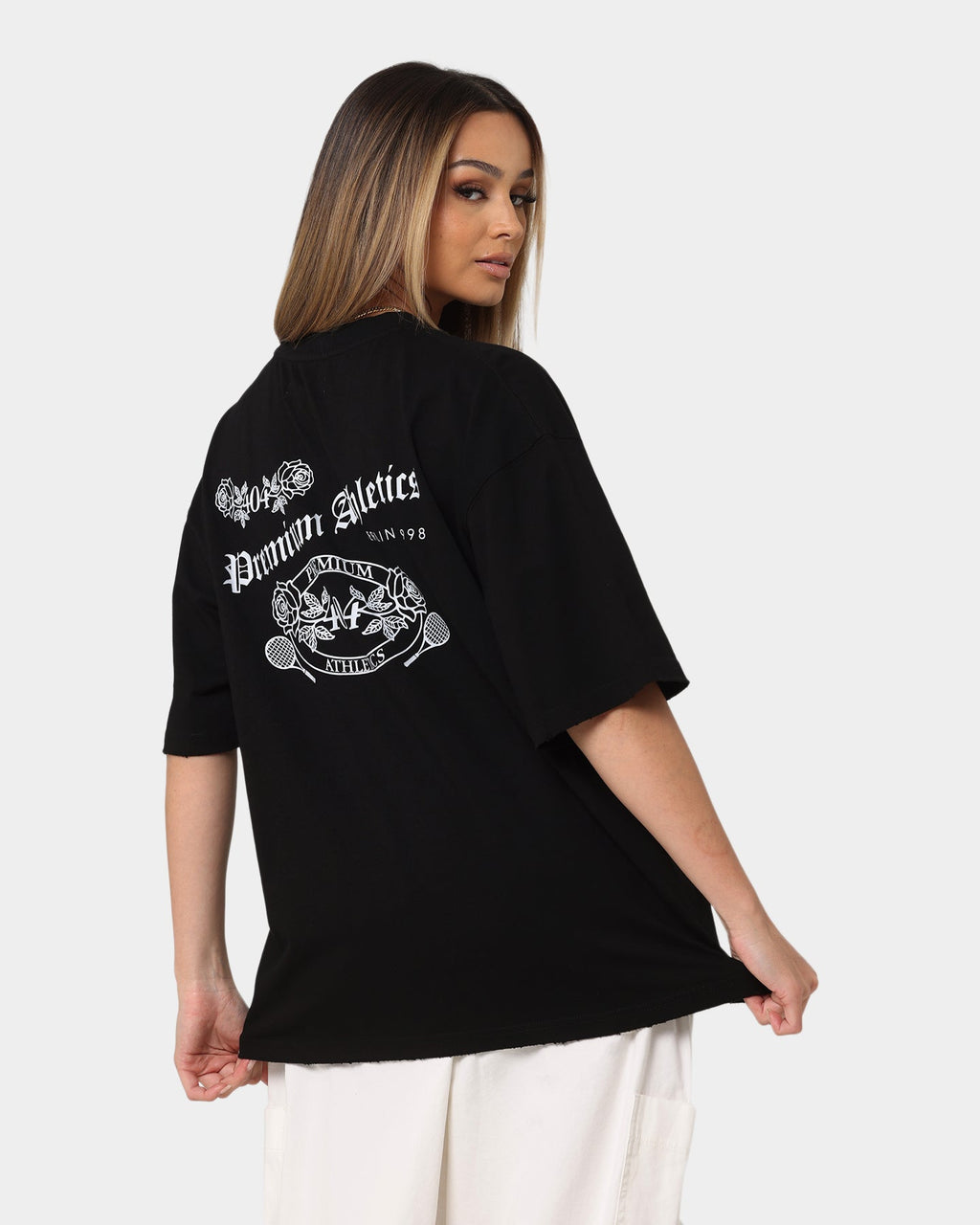 404 Premium Athletics Raw T-Shirt Black Style001