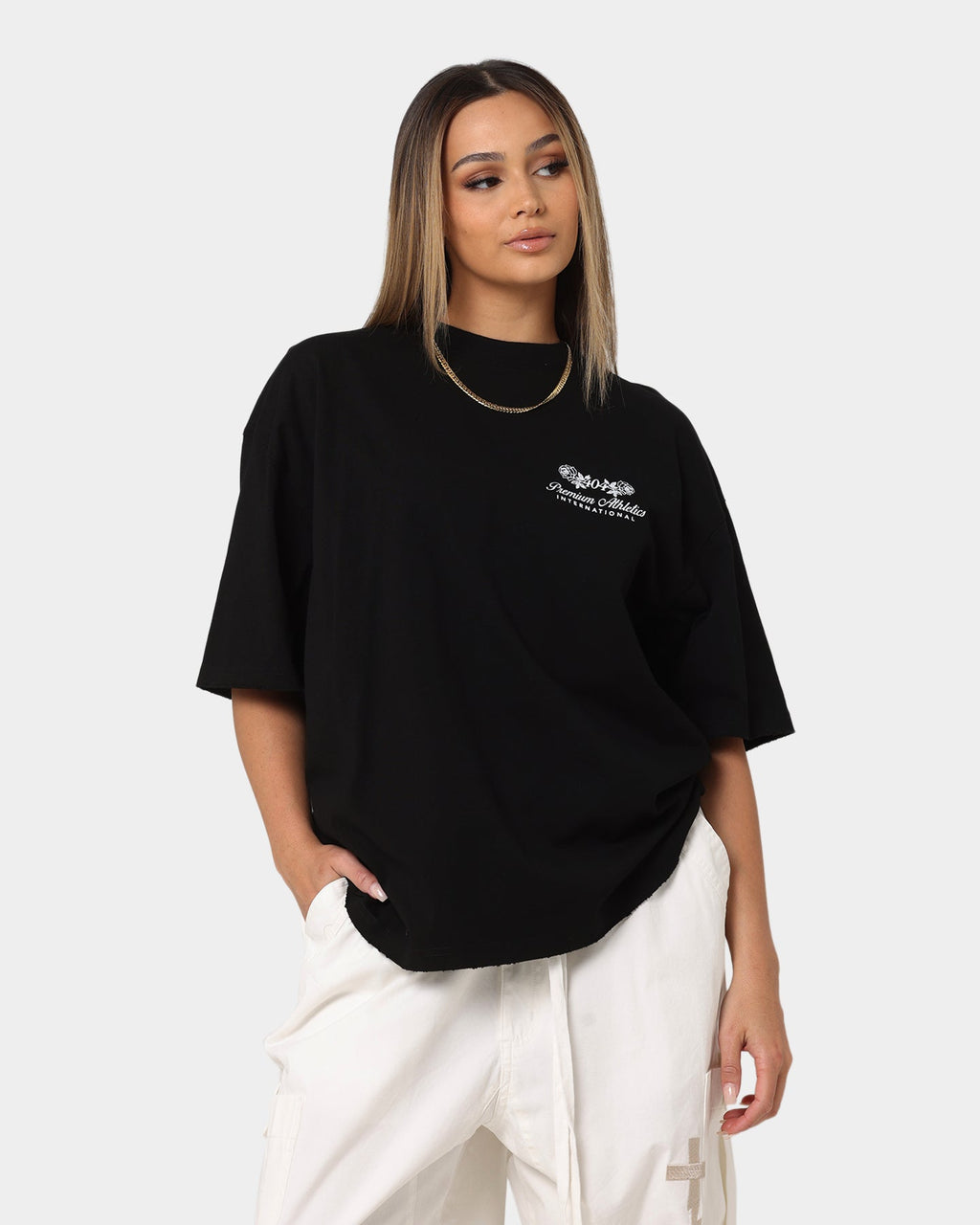 404 Premium Athletics Raw T-Shirt Black Style001