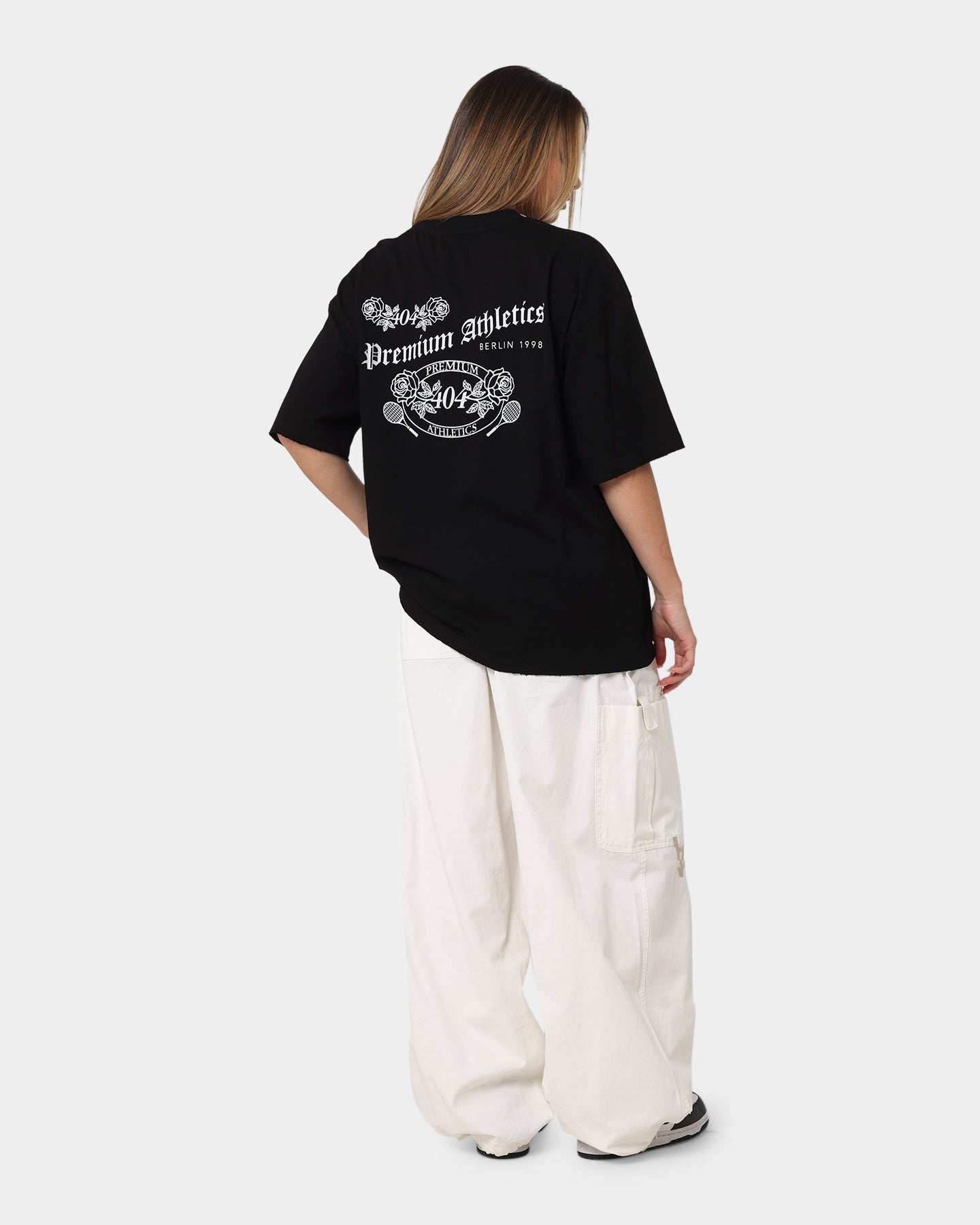 404 Premium Athletics Raw T-Shirt Black Style001