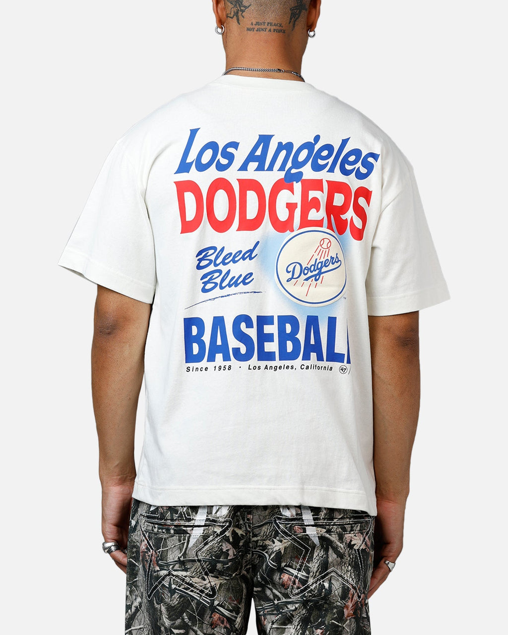 47 Brand Los Angeles Dodgers All Fire T-Shirt White