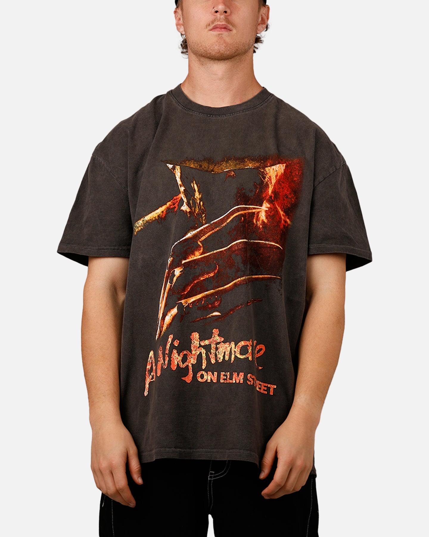 American Thrift X A Nightmare on Elm Street 'Horror Classics' Claw Heavy T-Shirt Black Wash