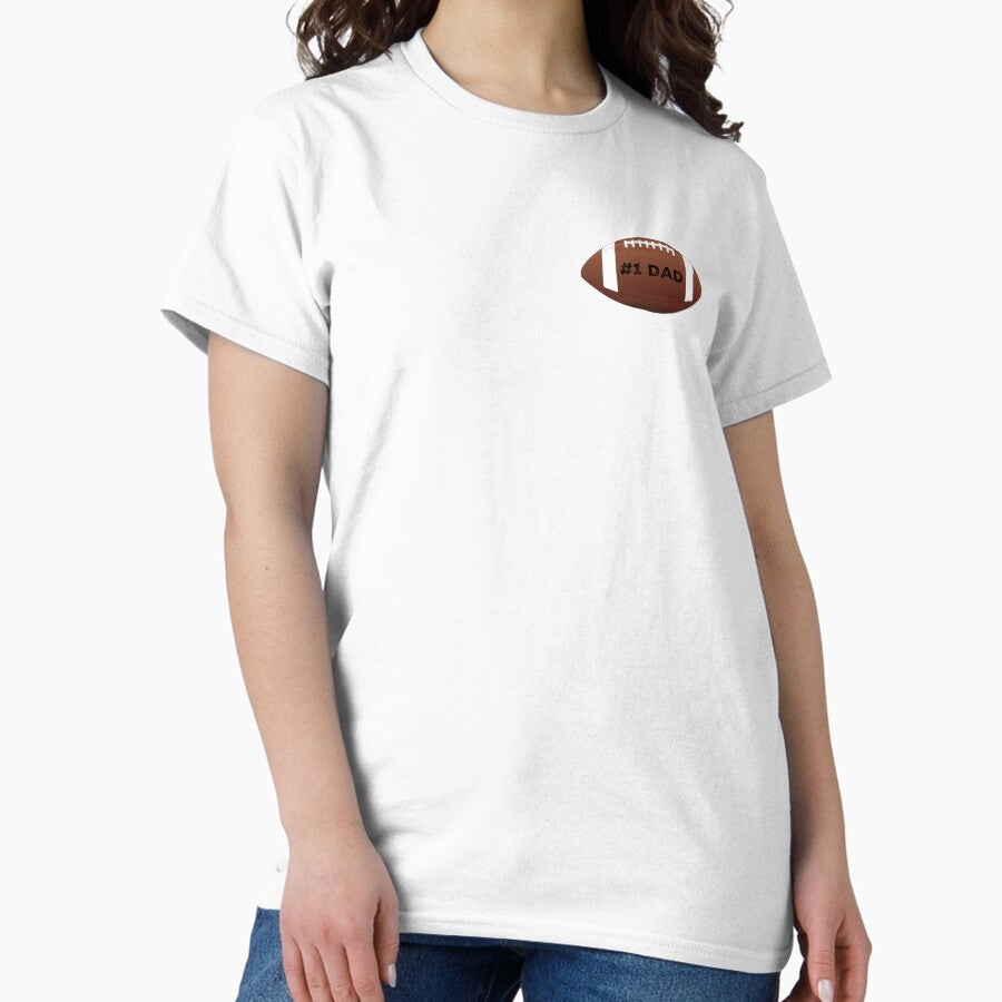 #1 Dad Football Classic T-Shirt