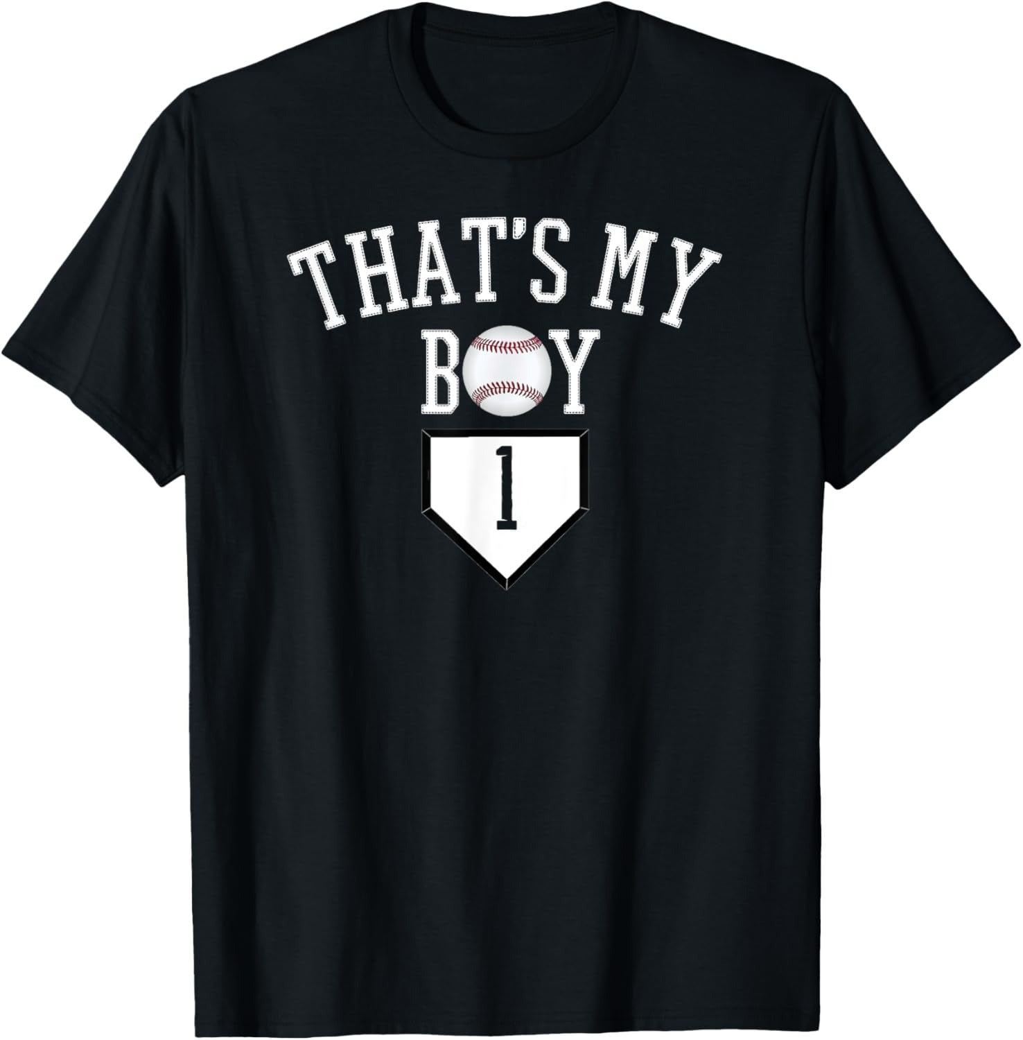 #1 Thats My Boy Baseball Number Shirt-Baseball Mom & Dad Tee