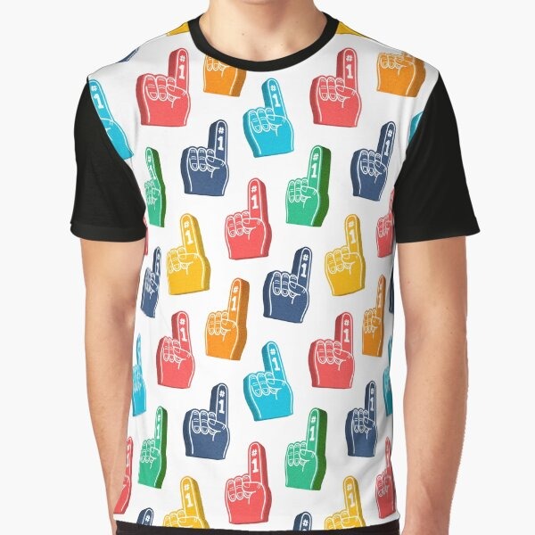 #1 fan foam fingers - sports fan Graphic T-Shirt