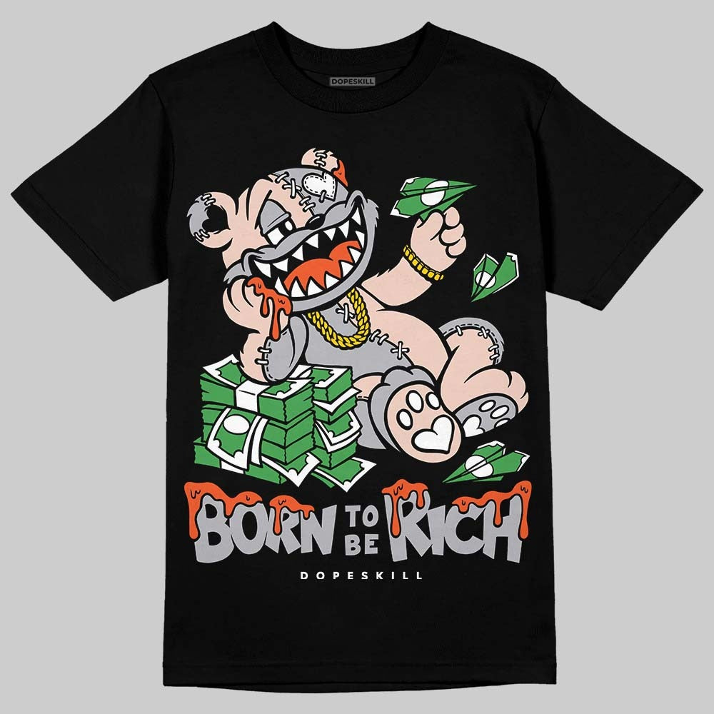 1130 Oyster Grey DopeSkill T-Shirt Born To Be Rich Graphic