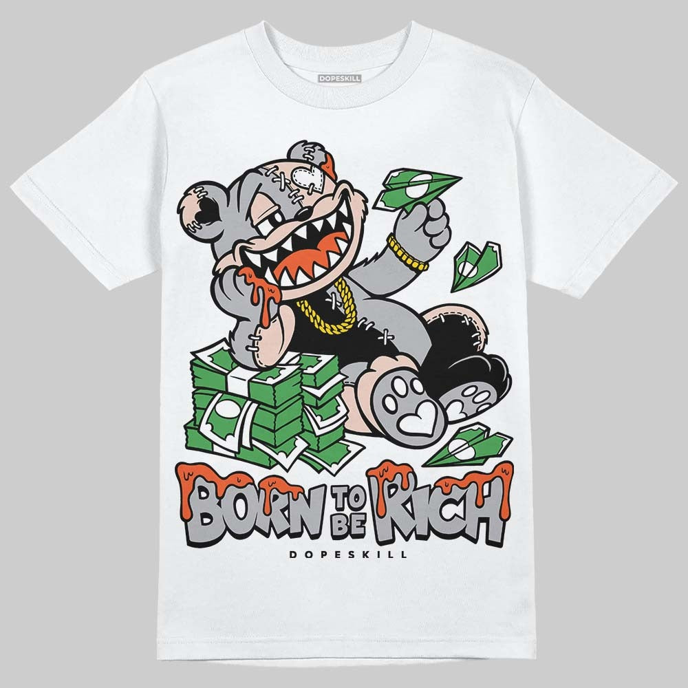 1130 Oyster Grey DopeSkill T-Shirt Born To Be Rich Graphic
