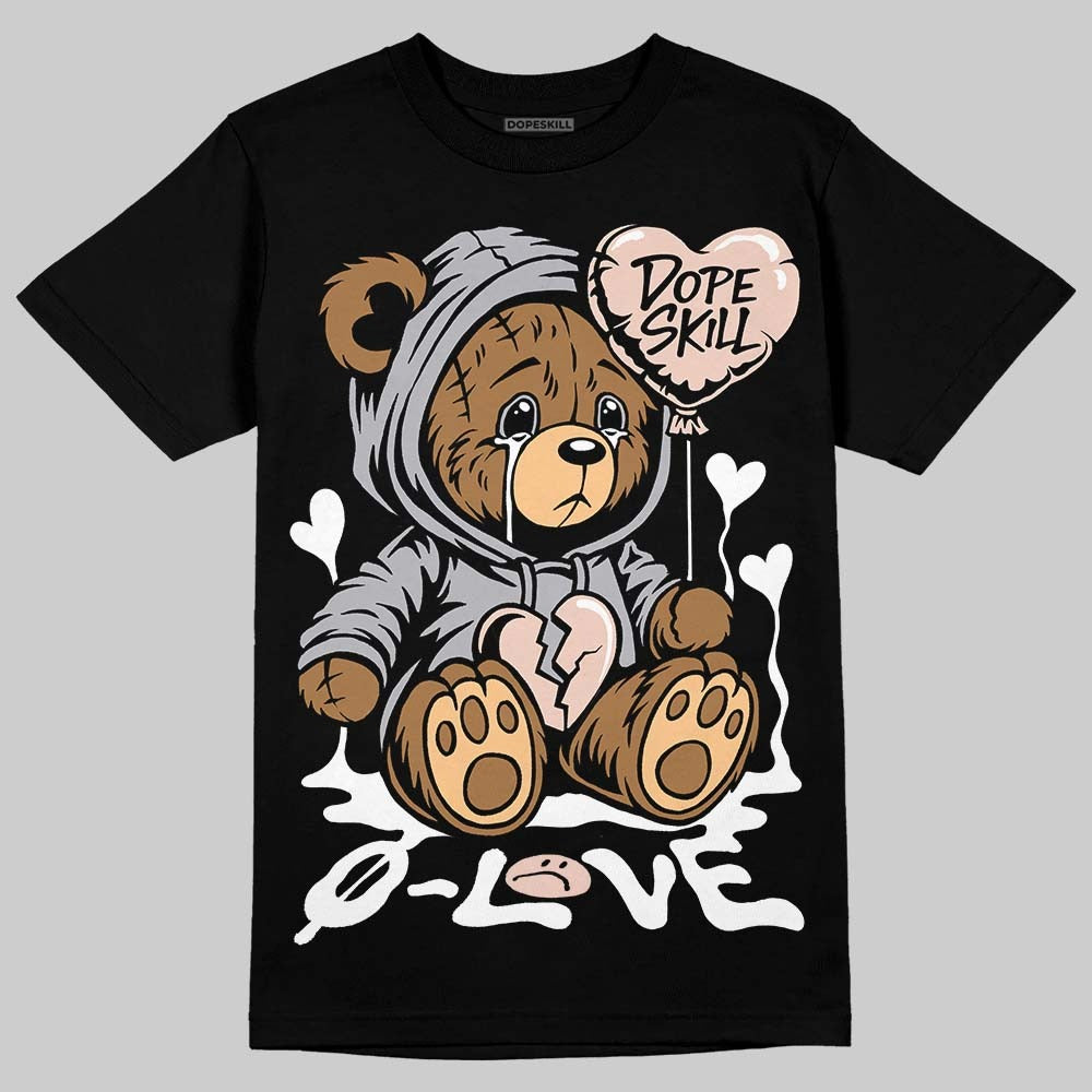 1130 Oyster Grey DopeSkill T-Shirt Broken Bear Graphic