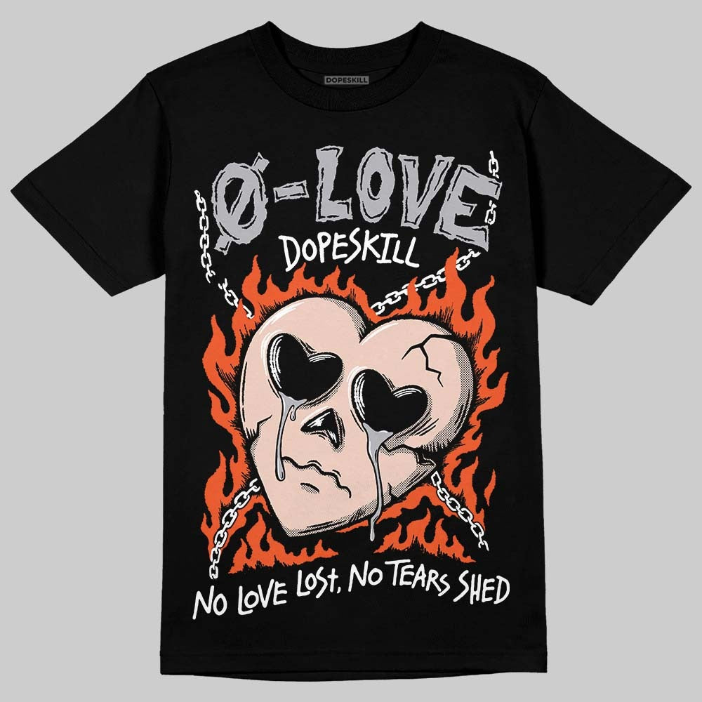 1130 Oyster Grey DopeSkill T-Shirt Crying Heart Graphic