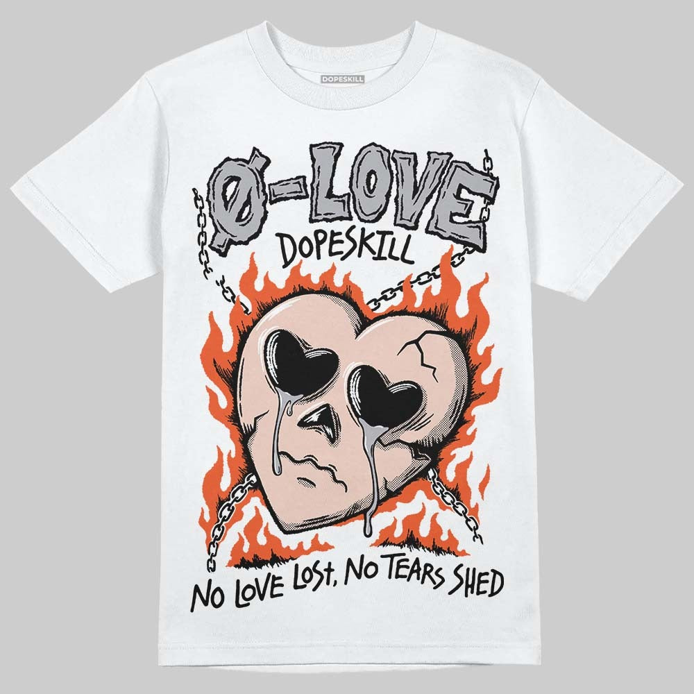 1130 Oyster Grey DopeSkill T-Shirt Crying Heart Graphic