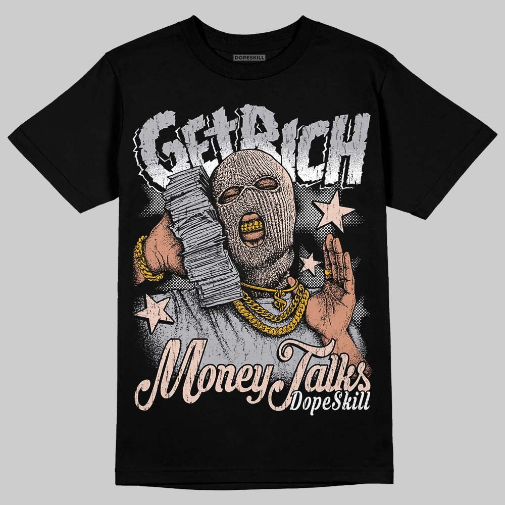 1130 Oyster Grey DopeSkill T-Shirt Get Rich Graphic