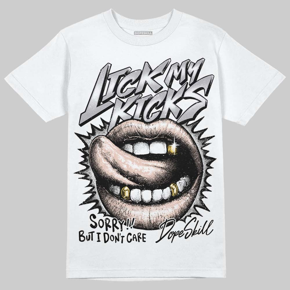1130 Oyster Grey DopeSkill T-Shirt Lick My Kicks Graphic