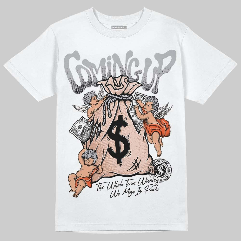 1130 Oyster Grey DopeSkill T-Shirt Money Bag Coming Up Graphic