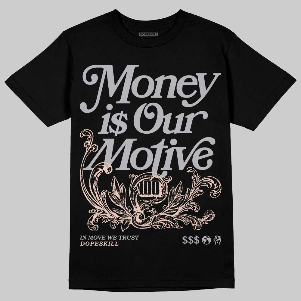 1130 Oyster Grey DopeSkill T-Shirt Money Is Our Motive Typo Graphic