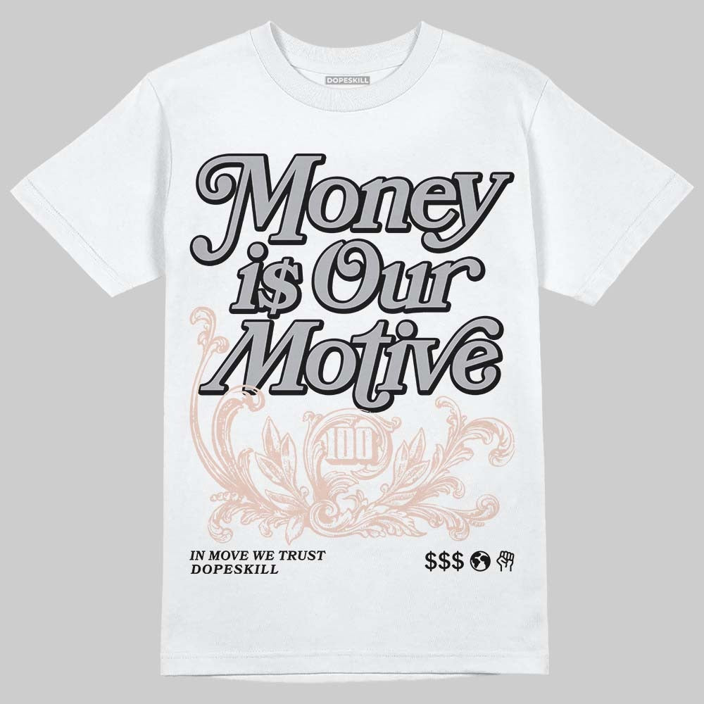 1130 Oyster Grey DopeSkill T-Shirt Money Is Our Motive Typo Graphic