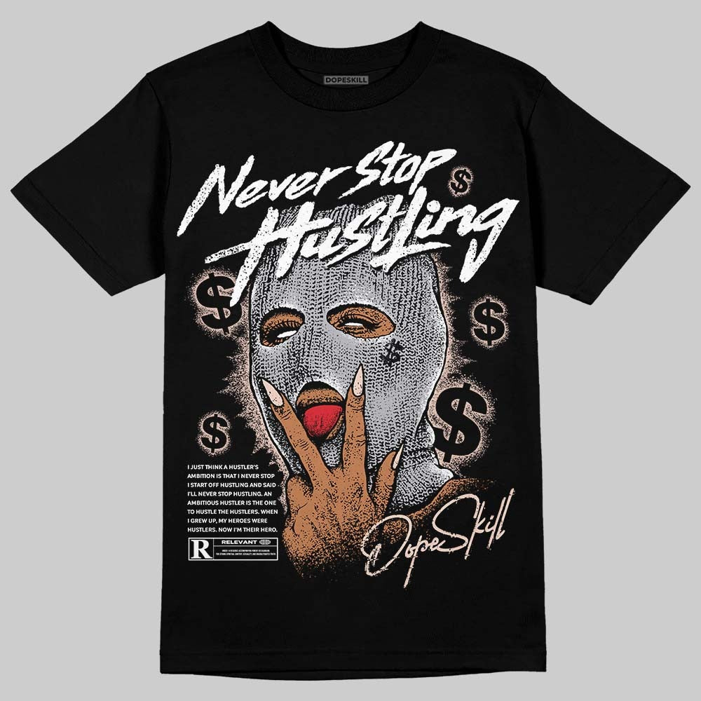 1130 Oyster Grey DopeSkill T-Shirt Never Stop Hustling Graphic