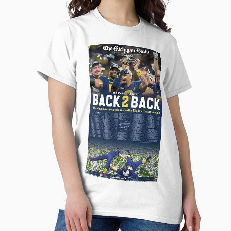 127 The Michigan Daily Front Cover Big Ten Champions Classic T Shirt
