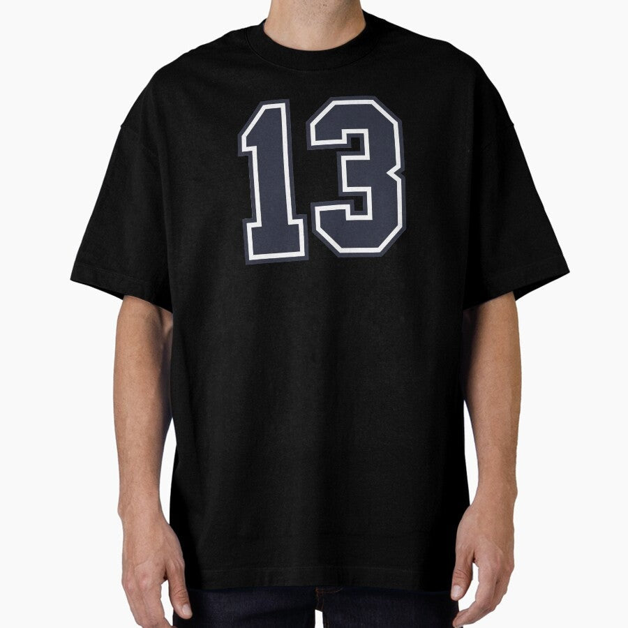 13 Sports Number Thirteen Oversized T-Shirt