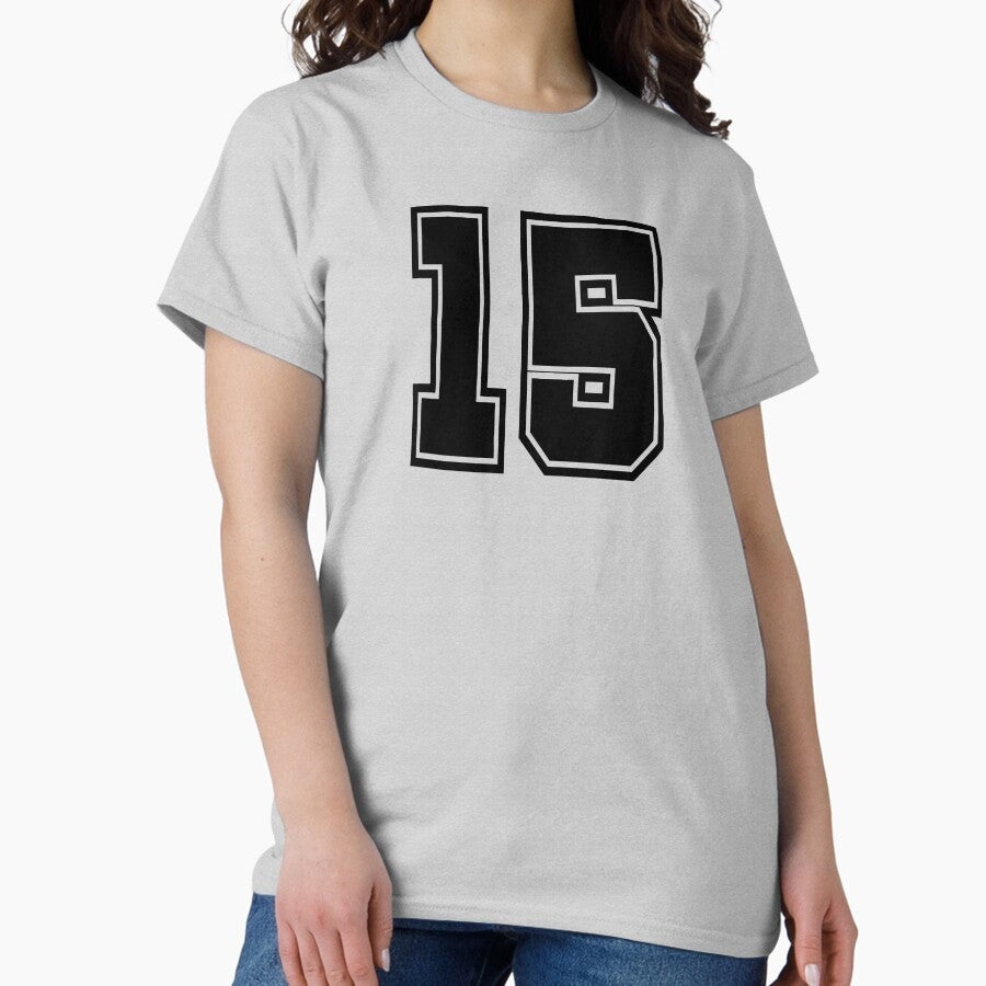 15 shirt number college style football soccer number Classic T-Shirt