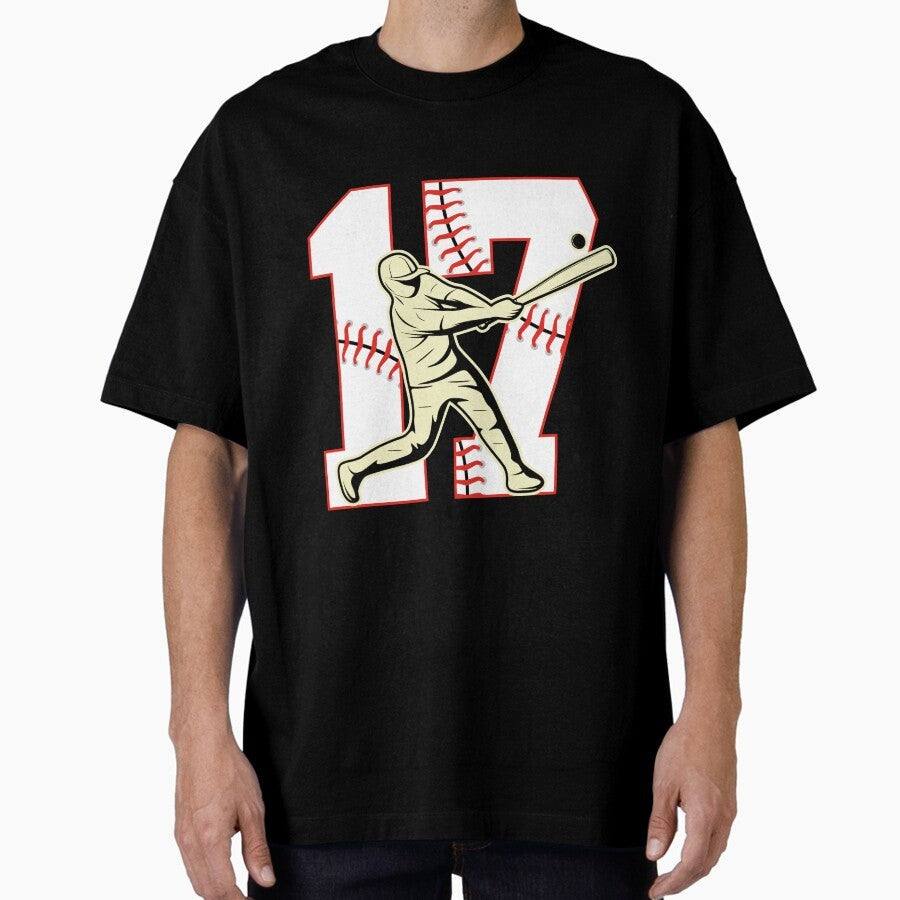 17 Baseball Lover Oversized T-Shirt