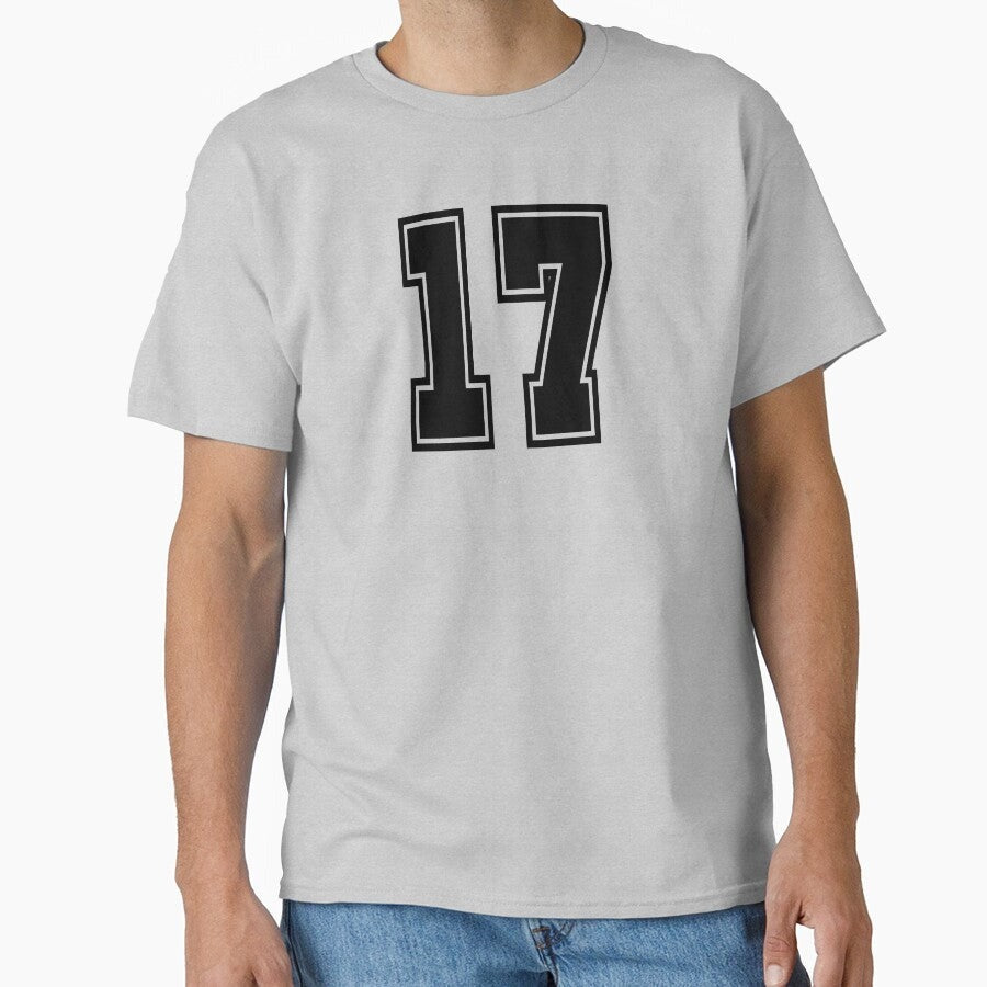 17 number college style football soccer number Classic T-Shirt