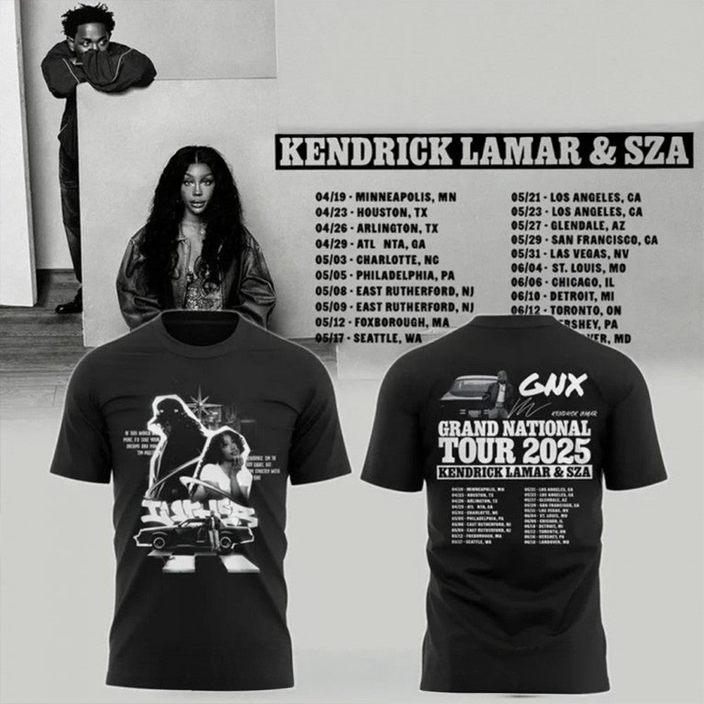 Kendrick Lamar x SZA Grand National Tour 2025 Shirt Unique Father'sDay Gifts For Music Fan