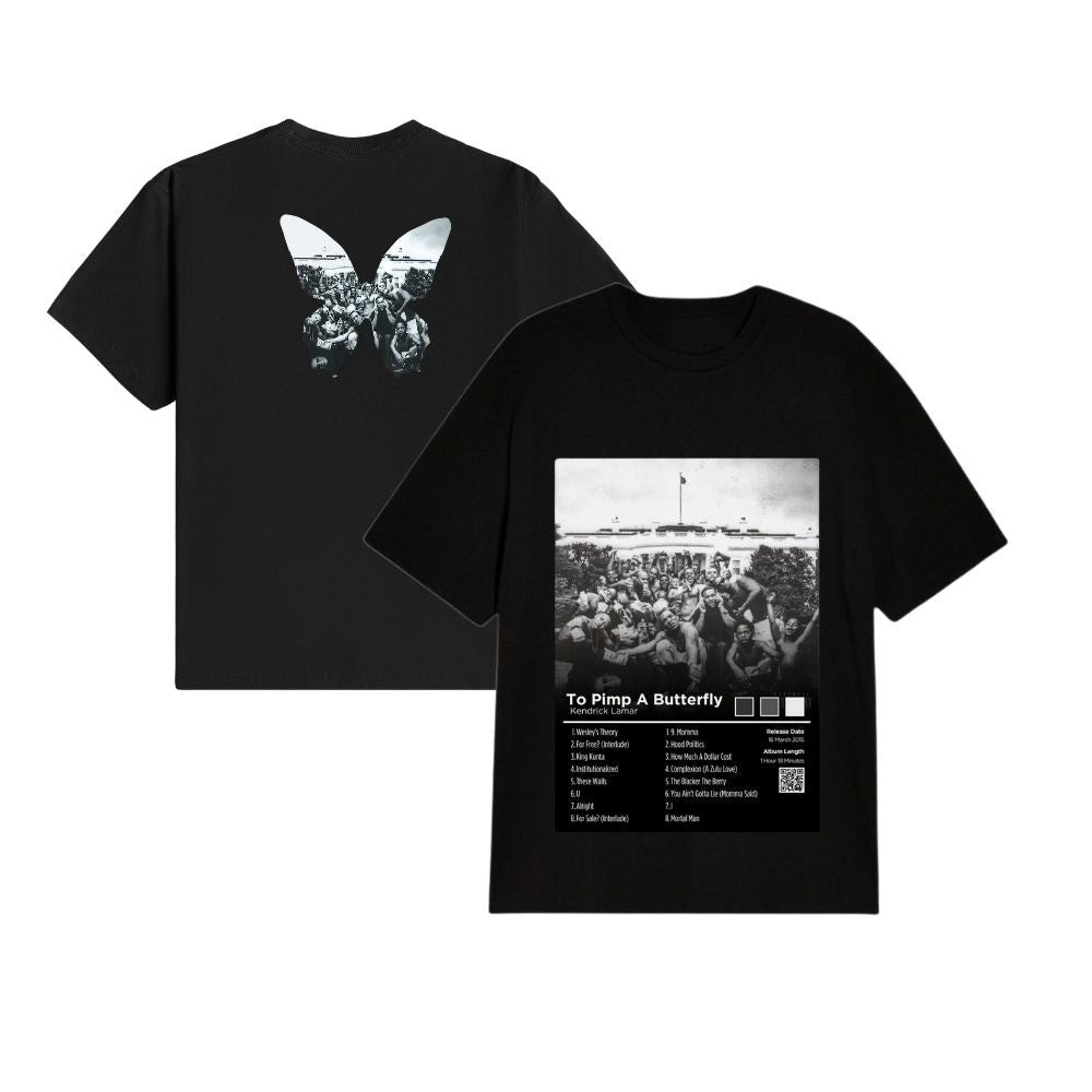 Kendrick And SZA Merch Pimp A Butterfly Album T-Shirt Father's Day Gifts For Music Fans