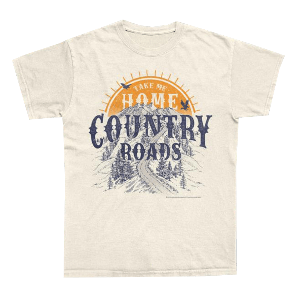 80Stees Merch Country Roads Sunset John Denver T-Shirt Best Father's Day Gifts For Husband