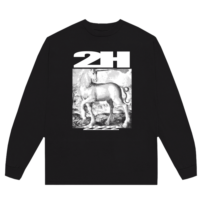 2hollis Merch Store 2h Black Unicorn Dateback Long Sleeve T-Shirt Fathers Day Presents