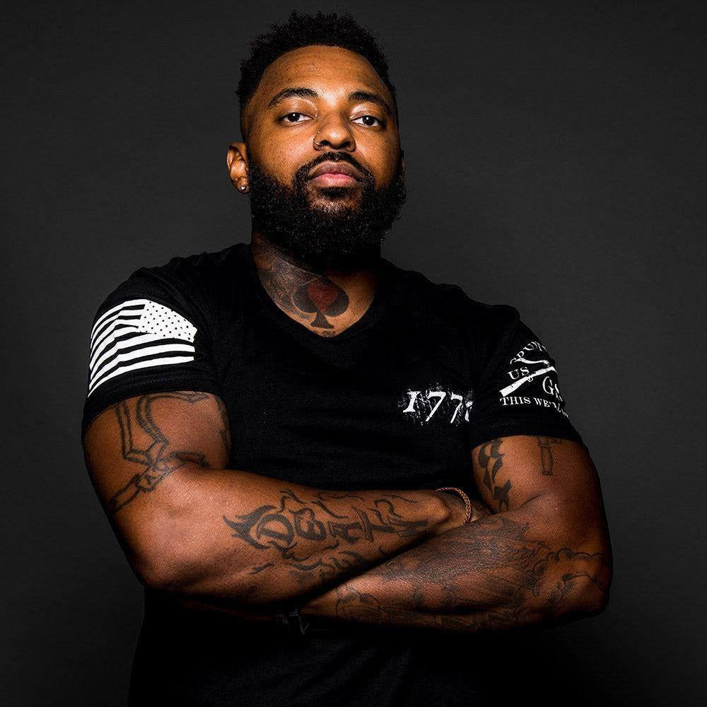 1776 Flag T-Shirt - Black