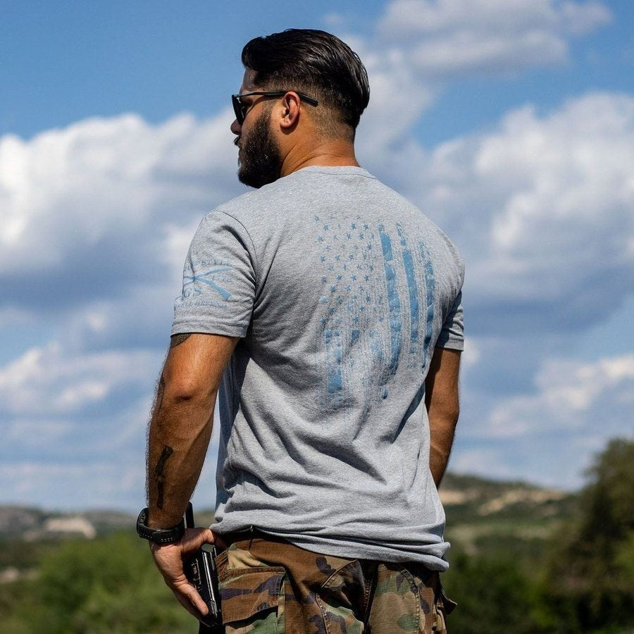 1776 Flag T-Shirt - Dark Heather Gray