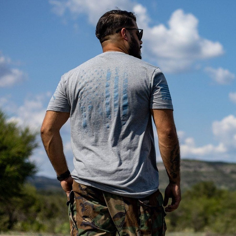 1776 Flag T-Shirt - Dark Heather Gray