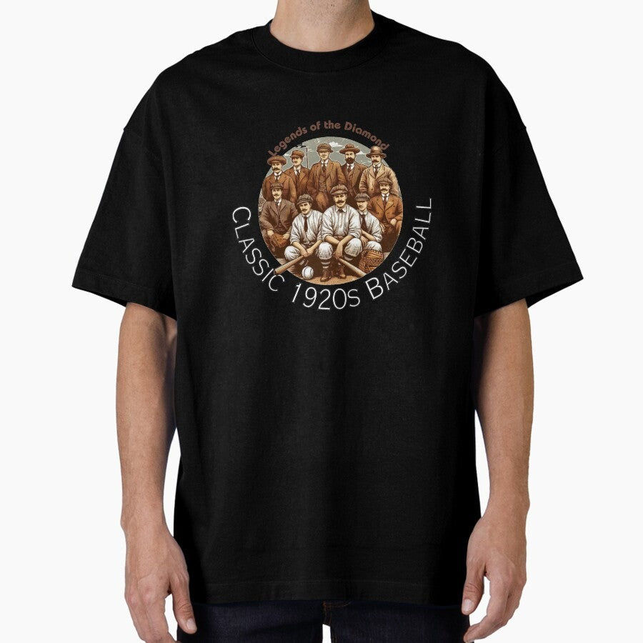 1920s baseball team - Legends of the Diamond - Classic 1920s Baseball Oversized T-Shirt