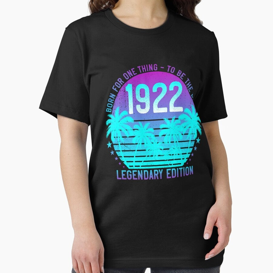 1922 Aesthetic 99Th Birthday Vintage Sunset Palm Tree 99 Year Old Essential T Shirt
