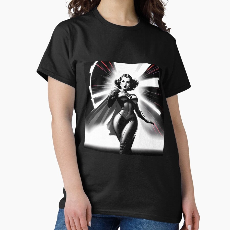 1930s Female Superhero, in the Style of Fritz Lang. Classic T-Shirt