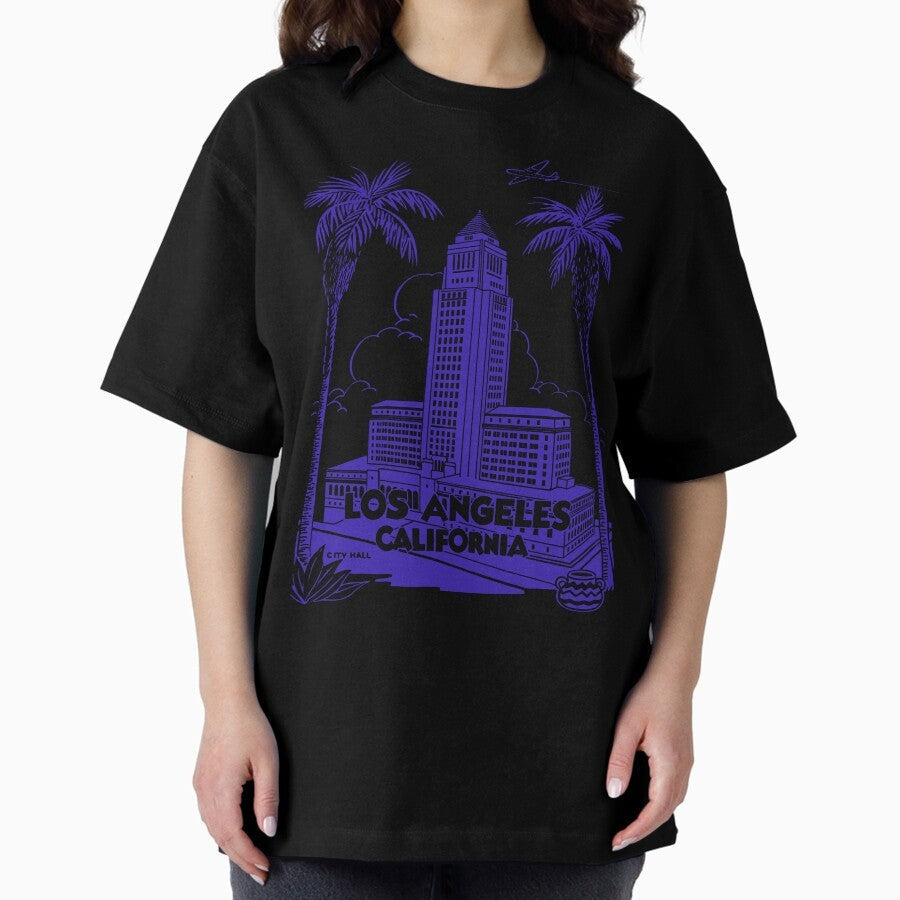 1935 Los Angeles City Hall Oversized T Shirt