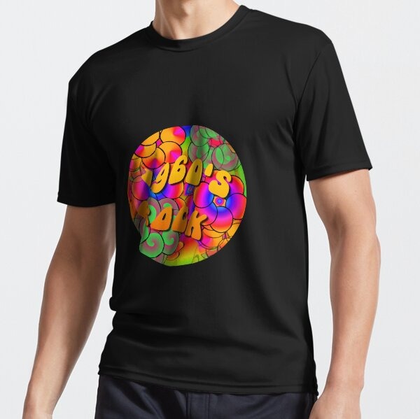 1960S Rock Psychedelic Flower Power Active T Shirt