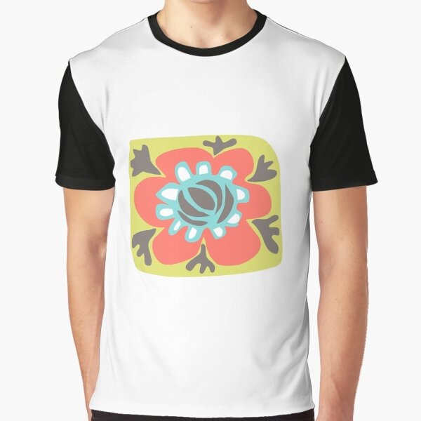 1960s Mod Retro Flower Graphic T-Shirt