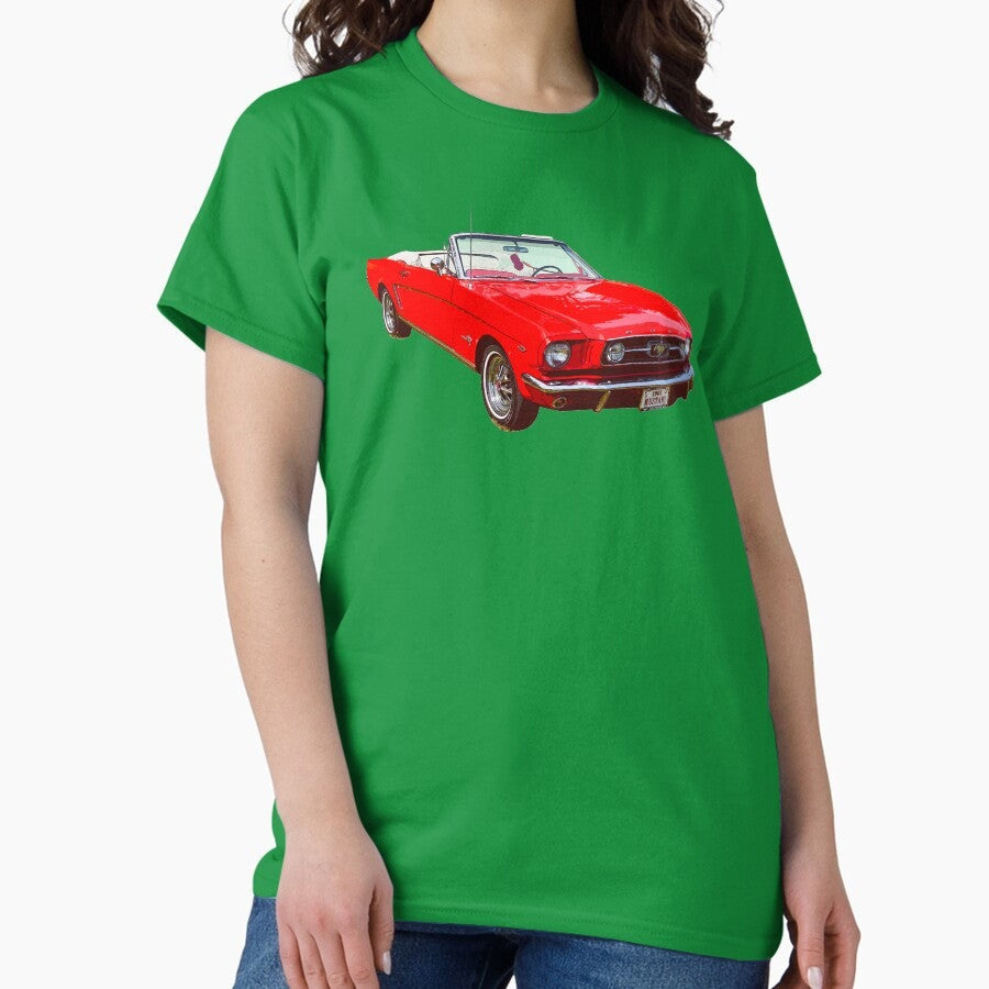 1965 Red Ford Mustang Convertible Classic T-Shirt