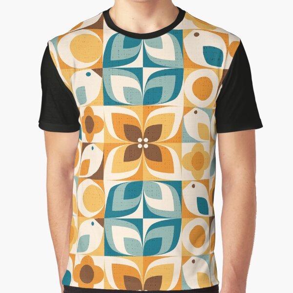 1970s Birds and Flowers Graphic T-Shirt