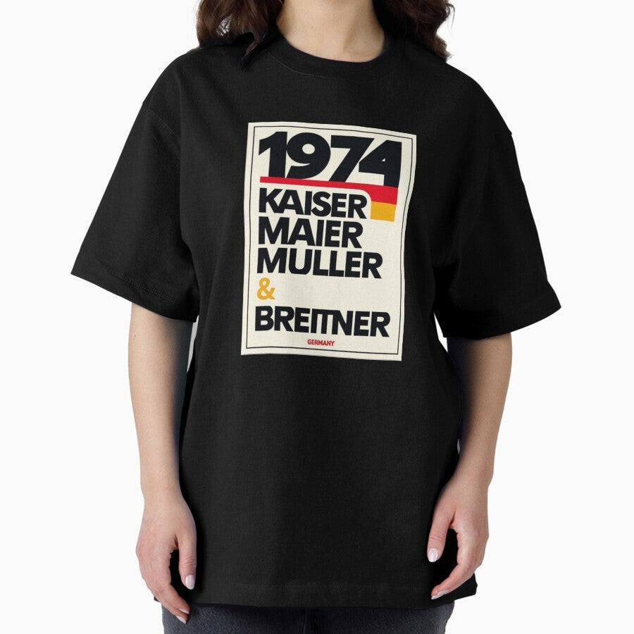 1974 German Soccer Legends Tribute Oversized T-Shirt