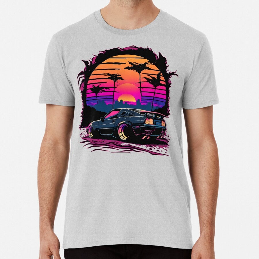 1980s Sports Car Outrun Premium T-Shirt