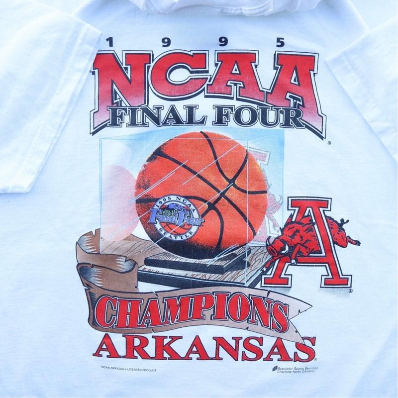 1995 Rare Arkansas Razorbacks NCAA Final Four Championship Tee