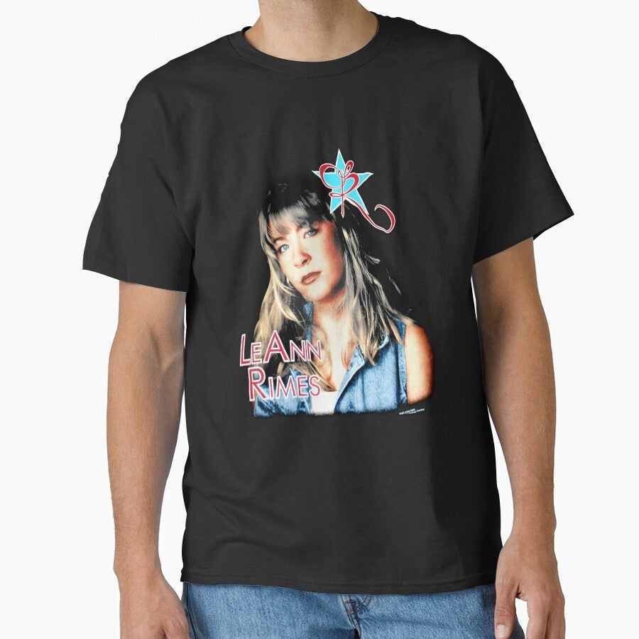 1996 LeAnn Rimes Vintage One Way Ticket (Because I Can) Era Blue Album Promo Classic 90_s Classic T-Shirt