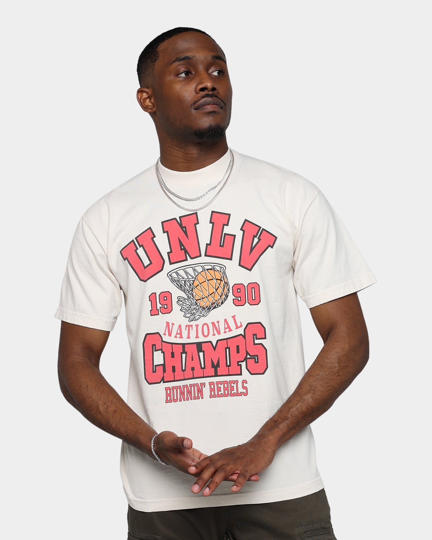 19Nine University of Nevada Las Vegas 1990 National Champs T-Shirt Cream