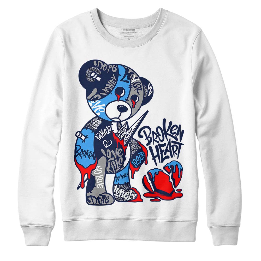 AJ Spizike White Obsidian DopeSkill Sweatshirt Broken Heart Graphic