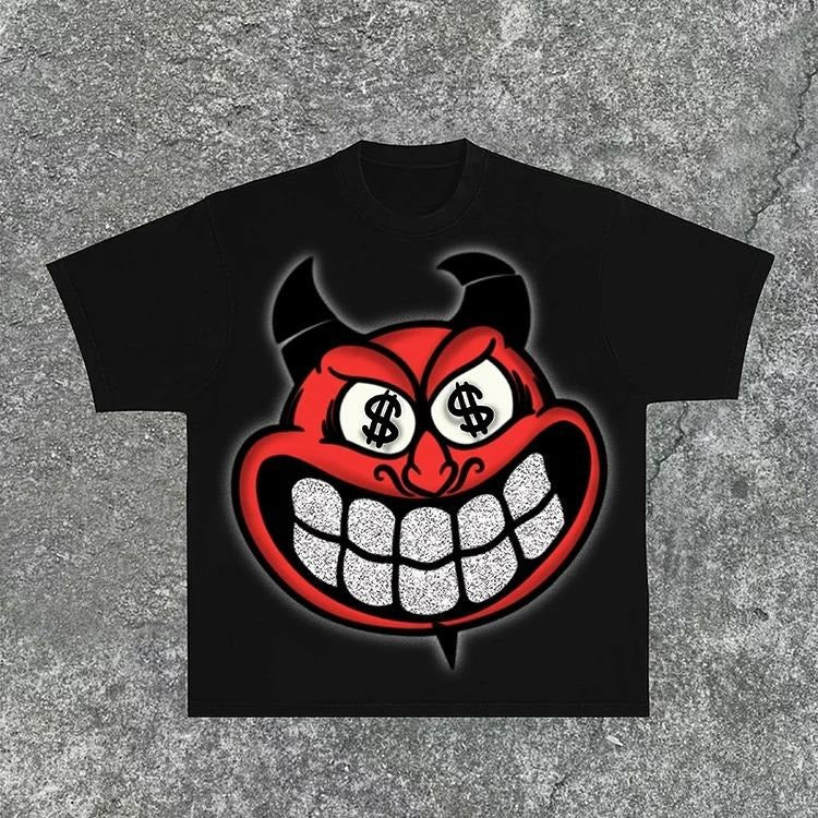 2 Sides The Devil Who Doesn't Work - Cotton Shirt - S to 4XL - Multiple color