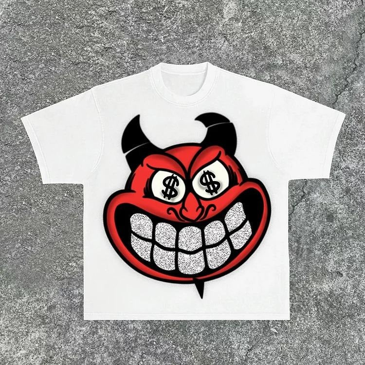 2 Sides The Devil Who Doesn't Work - Cotton Shirt - S to 4XL - Multiple color