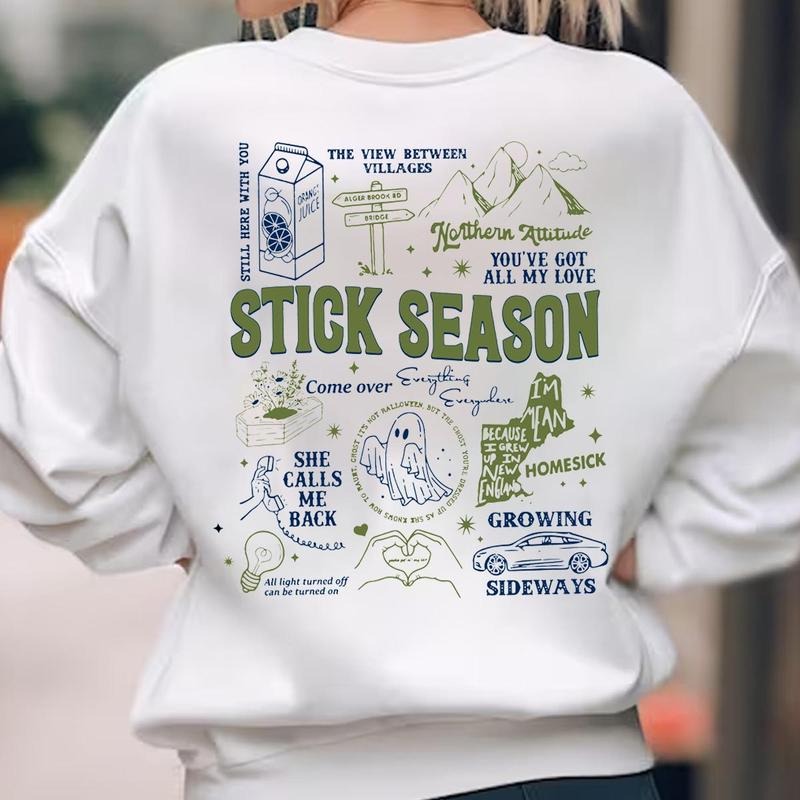 2-sided Music Vintage Sweatshirts Hoodies